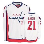 Washington Capitals ＃21 Men's Brooks Laich Reebok Authentic White Away Jersey