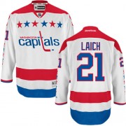 Washington Capitals ＃21 Men's Brooks Laich Reebok Authentic White Third Jersey