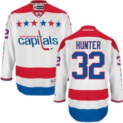 Washington Capitals ＃32 Men's Dale Hunter Reebok Authentic White Third Jersey