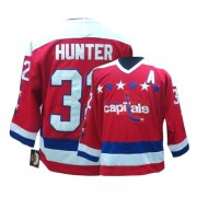 Washington Capitals ＃32 Men's Dale Hunter CCM Authentic Red Throwback Jersey