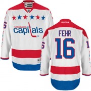 Washington Capitals ＃16 Men's Eric Fehr Reebok Authentic White Third Jersey