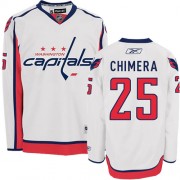 Washington Capitals ＃25 Men's Jason Chimera Reebok Authentic White Away Jersey