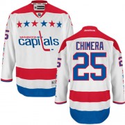 Washington Capitals ＃25 Men's Jason Chimera Reebok Authentic White Third Jersey