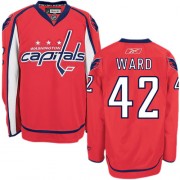 Washington Capitals ＃42 Men's Joel Ward Reebok Authentic Red Home Jersey