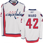 Washington Capitals ＃42 Men's Joel Ward Reebok Authentic White Away Jersey