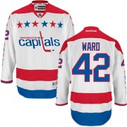 Washington Capitals ＃42 Men's Joel Ward Reebok Authentic White Third Jersey