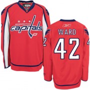 Washington Capitals ＃42 Men's Joel Ward Reebok Premier Red Home Jersey