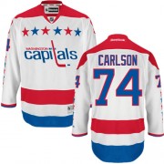 Washington Capitals ＃74 Men's John Carlson Reebok Authentic White Third Jersey