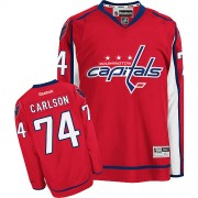 Washington Capitals ＃74 Men's John Carlson Reebok Premier Red Home Jersey