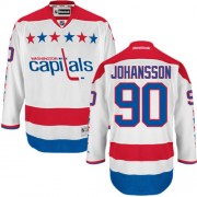 Washington Capitals ＃90 Men's Marcus Johansson Reebok Authentic White Third Jersey