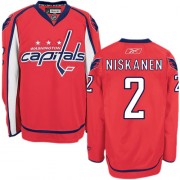 Washington Capitals ＃2 Men's Matt Niskanen Reebok Authentic Red Home Jersey