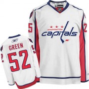 Washington Capitals ＃52 Men's Mike Green Reebok Authentic White Away Jersey