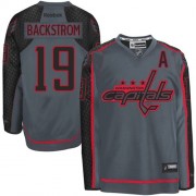 Washington Capitals ＃19 Men's Nicklas Backstrom Reebok Premier Charcoal Cross Check Fashion Jersey