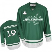 Washington Capitals ＃19 Men's Nicklas Backstrom Reebok Premier Green St Patty's Day Jersey