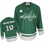 Washington Capitals ＃19 Men's Nicklas Backstrom Reebok Authentic Green St Patty's Day Jersey