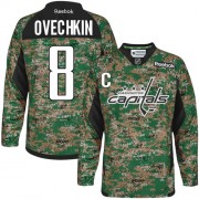 Washington Capitals ＃8 Men's Alex Ovechkin Reebok Authentic Camo Veterans Day Practice Jersey