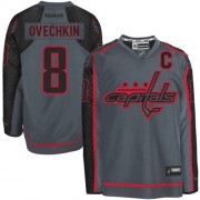 Washington Capitals ＃8 Men's Alex Ovechkin Reebok Authentic Charcoal Cross Check Fashion Jersey