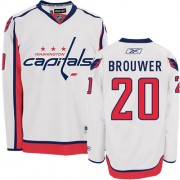 Washington Capitals ＃20 Men's Troy Brouwer Reebok Authentic White Away Jersey