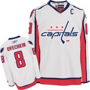 Washington Capitals ＃8 Men's Alex Ovechkin Reebok Authentic White Away Jersey