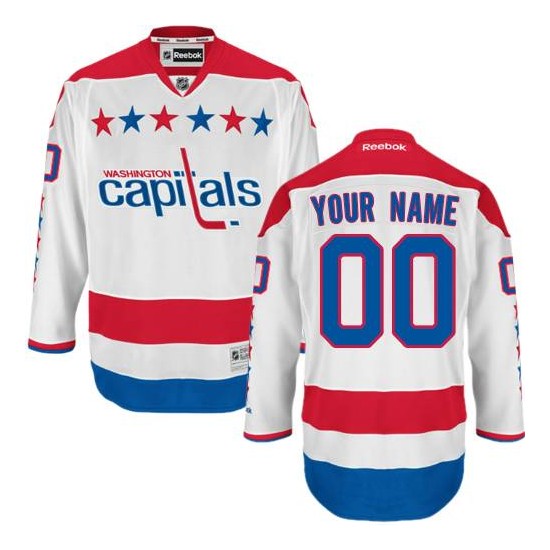 Reebok Washington Capitals Men's Customized Authentic White Third ...