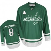 Washington Capitals ＃8 Youth Alex Ovechkin Reebok Authentic Green St Patty's Day Jersey