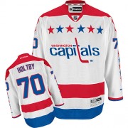 Washington Capitals ＃70 Men's Braden Holtby Reebok Authentic White Third Jersey