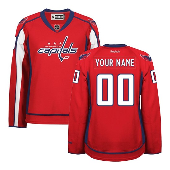 Reebok Washington Capitals Women's Customized Authentic Red Home Jersey,SizeS/46 4XL/60