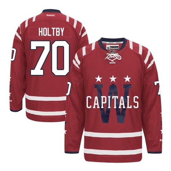 Washington Capitals #70 Men's Braden Holtby Reebok Authentic Red 2015 Winter Classic Jersey Washington Capitals #70 Men's Braden Holtby Reebok Authentic Red 2015 Winter Classic Jersey